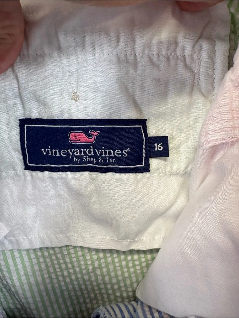 Girls VINEYARD VINES Seersucker SHORTS, Size 16 - Multi-color, STRIPED Colorful